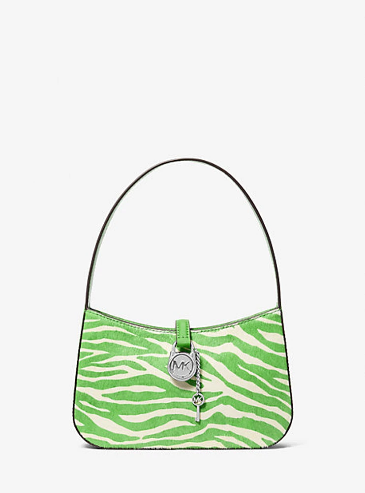 Lyra Small Zebra Print Calf Hair Pochette