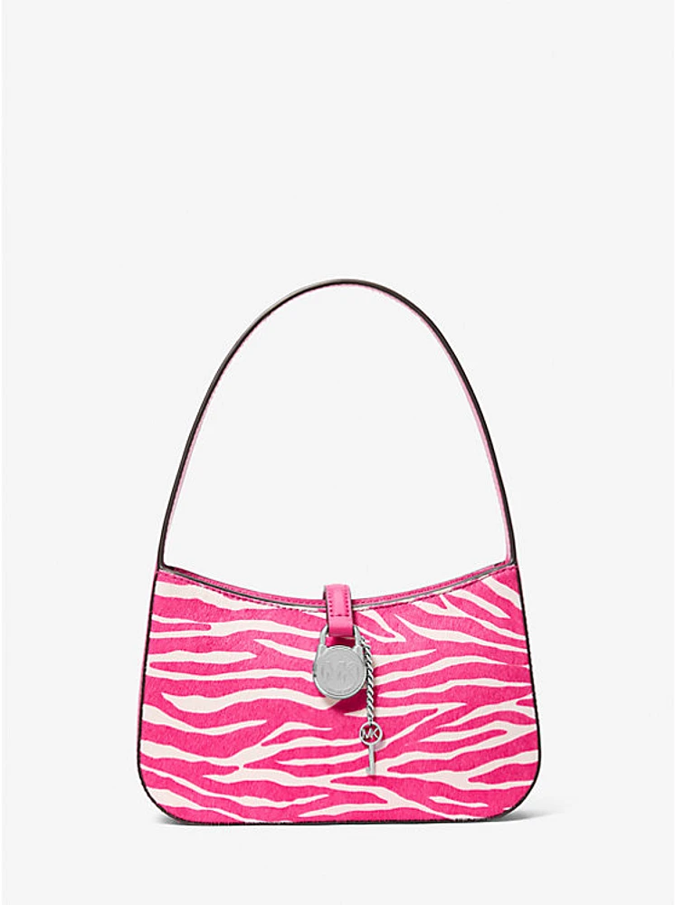 Lyra Small Zebra Print Calf Hair Pochette