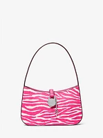 Lyra Small Zebra Print Calf Hair Pochette