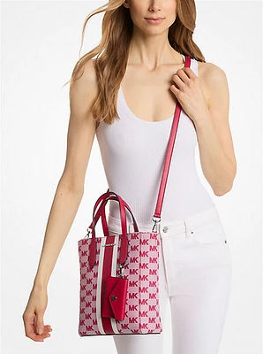 Vincent Small Logo Jacquard Tote Bag with Card Case