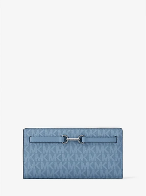 Billetera Carson grande con logotipo de la marca
