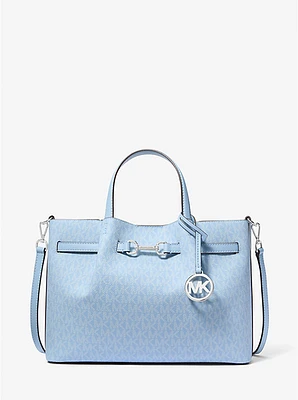 Bolso satchel Carson mediano con logotipo de la marca
