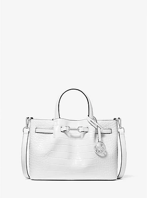 Carson Small Crocodile Embossed Satchel