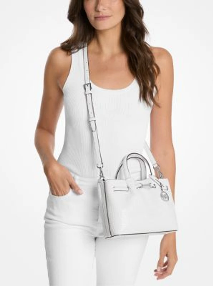 Carson Small Crocodile Embossed Satchel