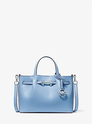Carson Small Pebbled Leather Satchel