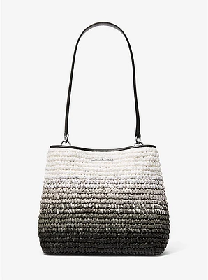 Pratt Medium Ombré Straw Shoulder Bag