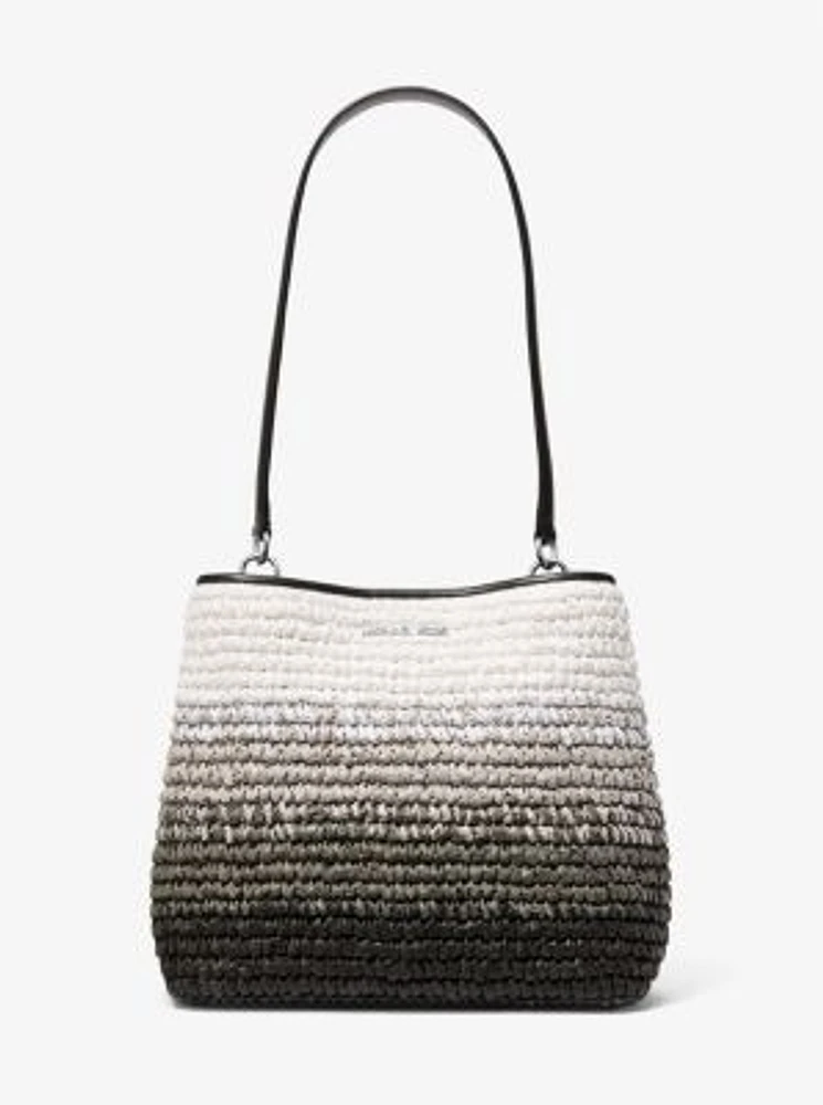 Pratt Medium Ombré Straw Shoulder Bag