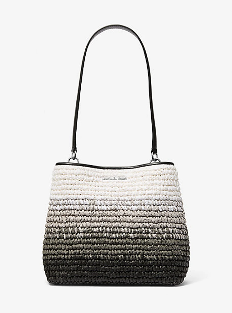 Pratt Medium Ombré Straw Shoulder Bag