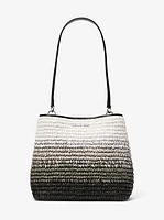 Pratt Medium Ombré Straw Shoulder Bag