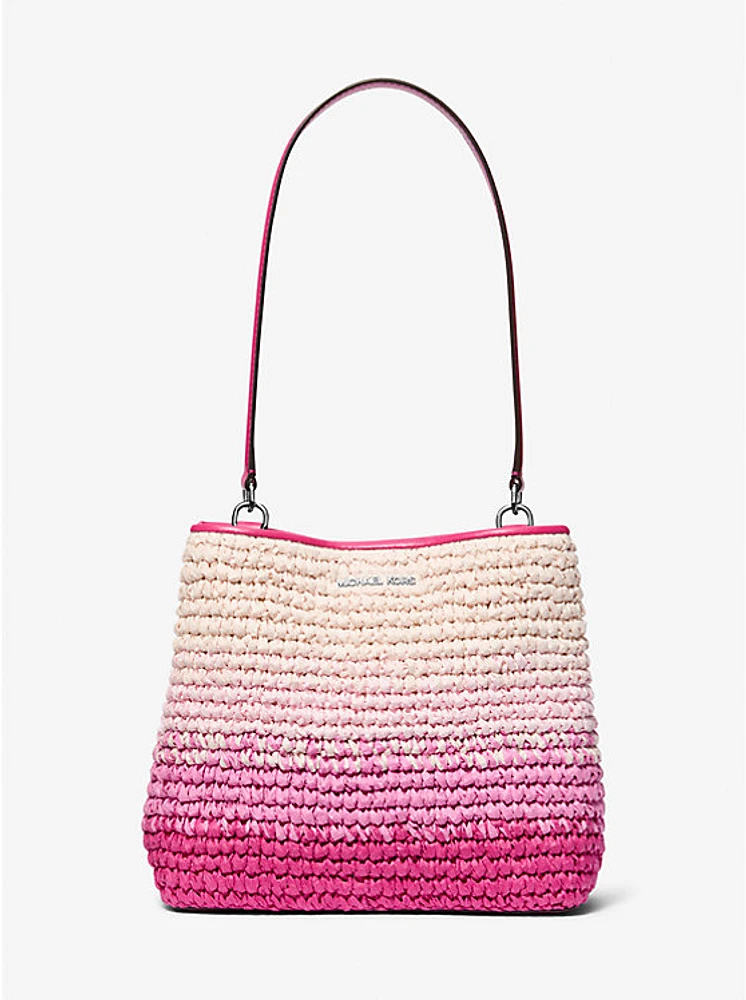 Pratt Medium Ombré Straw Shoulder Bag