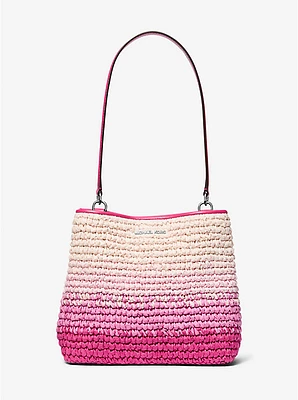 Pratt Medium Ombré Straw Shoulder Bag