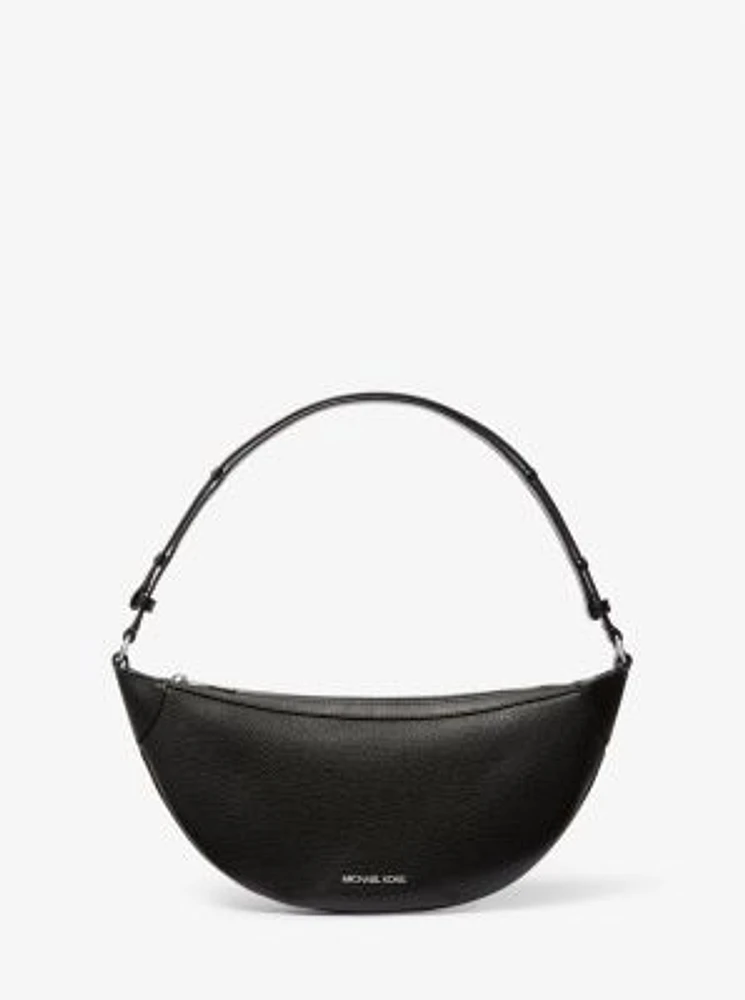 Hollis Medium 2-in-1 Pebbled Leather and Logo Jacquard Shoulder Bag