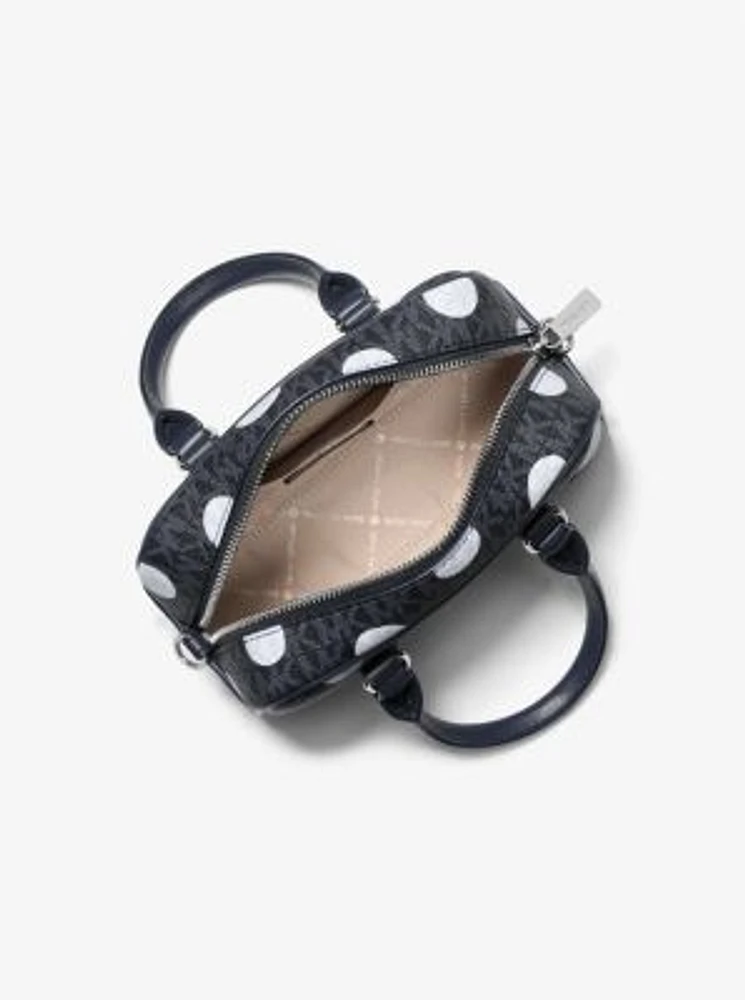 Thompson Extra-Small Polka Dot Signature Logo Satchel