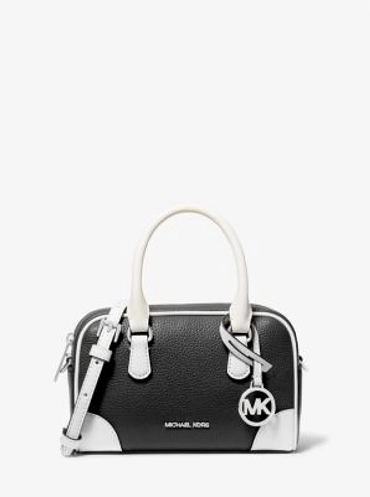 Thompson Extra-Small Two-Tone Pebbled Leather Convertible Crossbody Bag