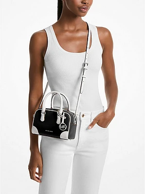 Thompson Extra-Small Two-Tone Pebbled Leather Convertible Crossbody Bag