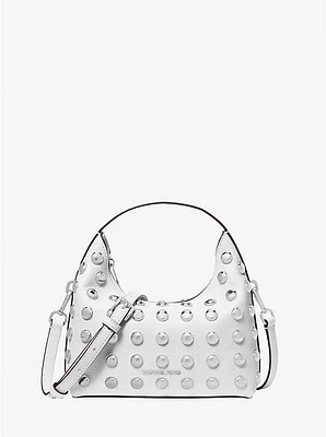 Bolso Messenger Ember pequeño de piel granulada con adornos