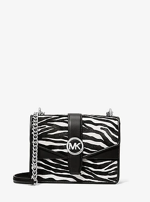 Greenwich Small Zebra Print Calf Hair Crossbody Bag