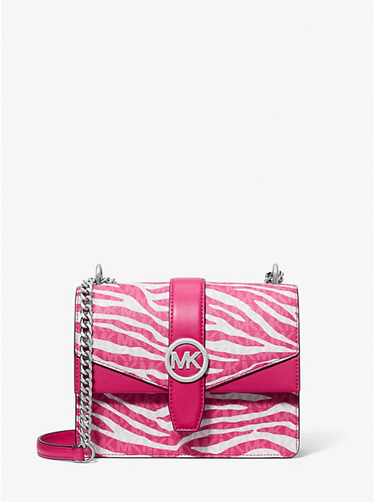 Bolso cruzado Greenwich pequeño de animal print con logotipo