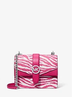 Bolso cruzado Greenwich pequeño de animal print con logotipo