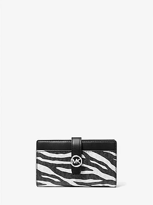 Greenwich Medium Zebra Signature Logo Wallet