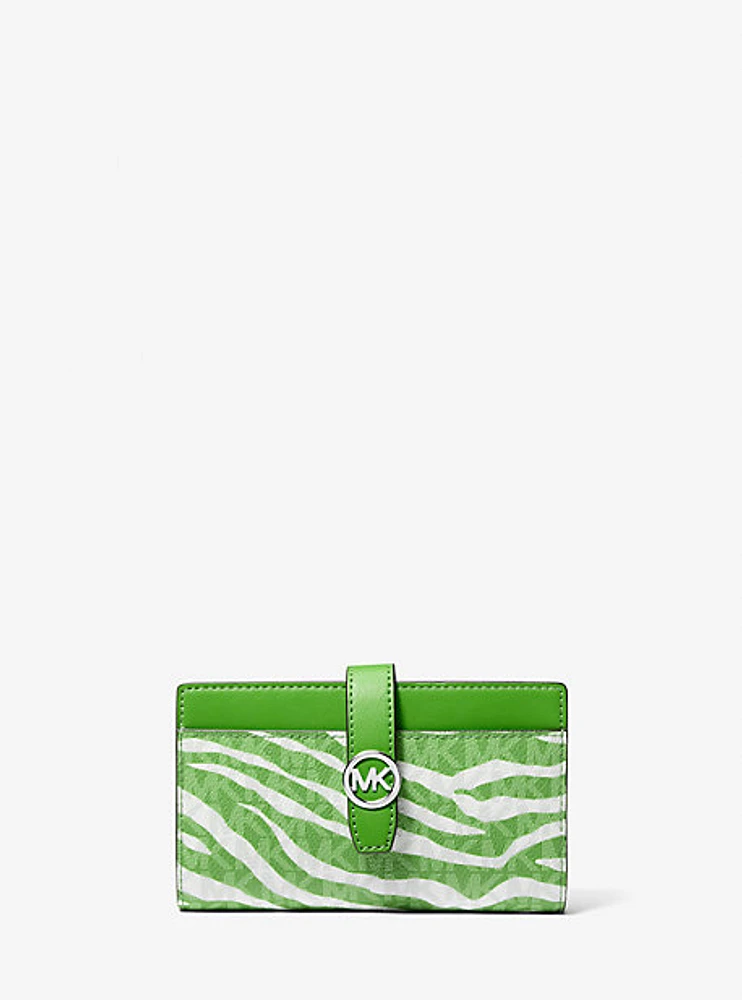 Greenwich Medium Zebra Signature Logo Wallet