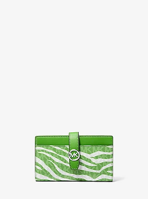 Greenwich Medium Zebra Signature Logo Wallet