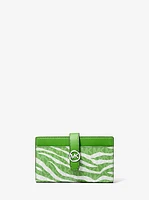 Greenwich Medium Zebra Signature Logo Wallet