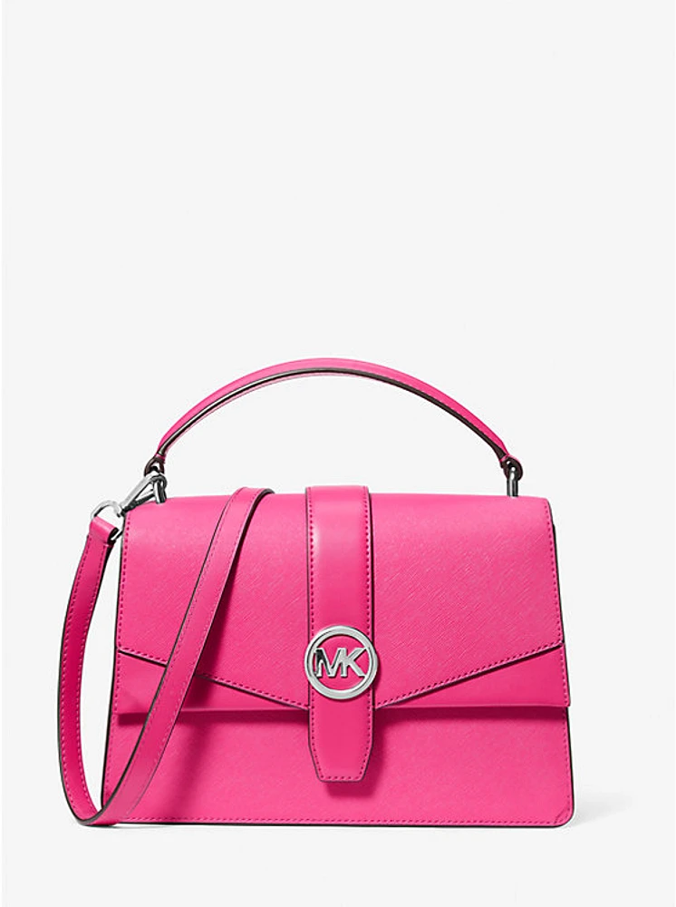 Bolso satchel Greenwich mediano de cuero saffiano