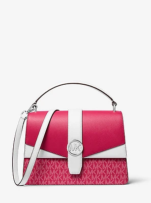 Greenwich Medium Color-Block and Signature Logo Satchel
