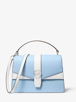 Greenwich Medium Color-Block and Signature Logo Satchel