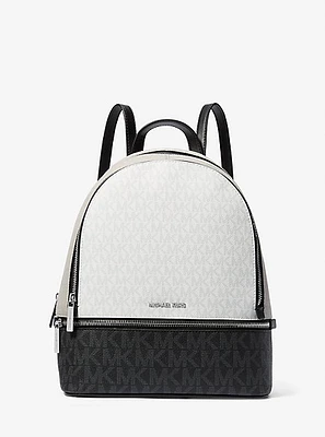 Rhea Medium Color-Block Signature Logo Backpack