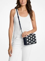 Jet Set Large Polka Dot Signature Logo Crossbody Bag