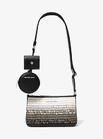 Jet Set Small Ombré Straw Crossbody Bag with Case for Apple Airpods Pro®