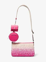 Jet Set Small Ombré Straw Crossbody Bag with Case for Apple Airpods Pro