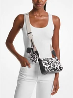 Jet Set Small Sequined Floral Print Crossbody Bag with Case for Apple Airpods Pro