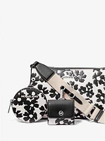 Jet Set Small Sequined Floral Print Crossbody Bag with Case for Apple Airpods Pro