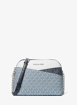 Jet Set Travel Color-Block Signature Logo Crossbody Bag