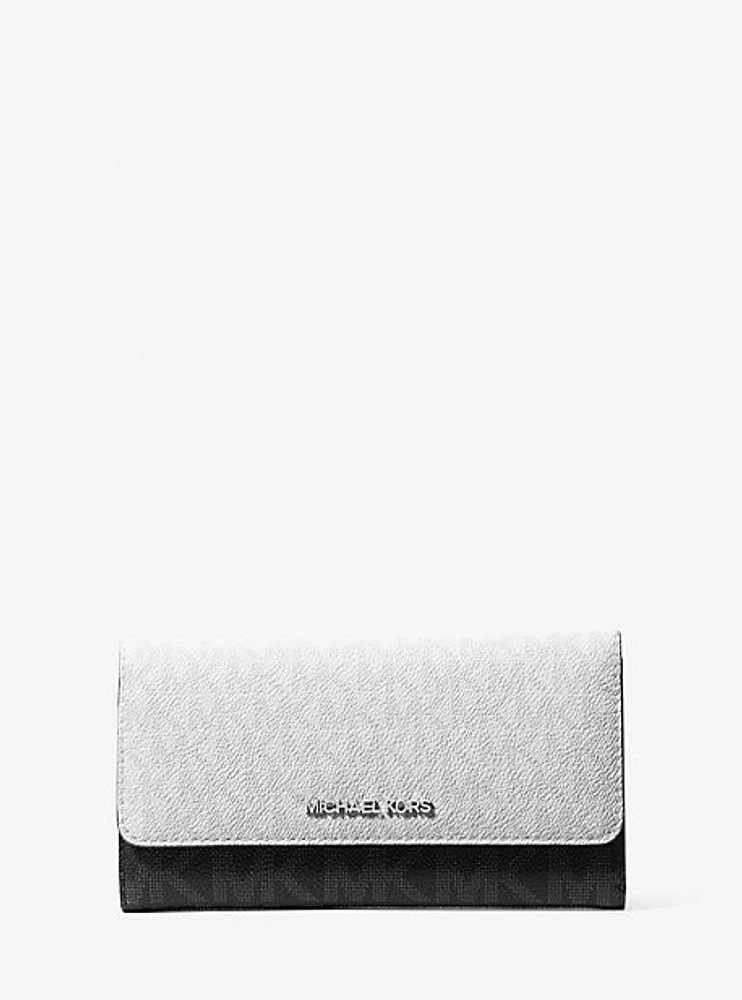 Jet Set Travel Signature Logo Tri-Fold Wallet