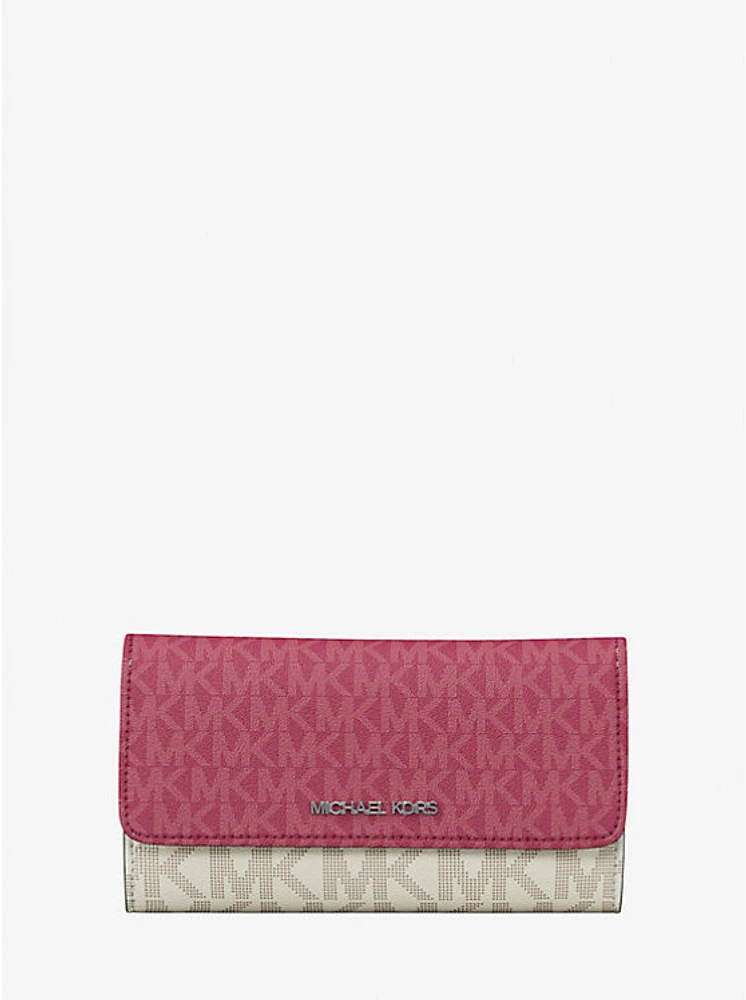 Jet Set Travel Signature Logo Tri-Fold Wallet