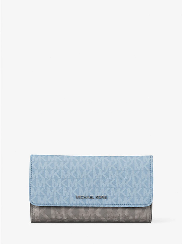 Jet Set Travel Signature Logo Tri-Fold Wallet