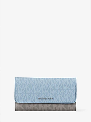 Jet Set Travel Signature Logo Tri-Fold Wallet