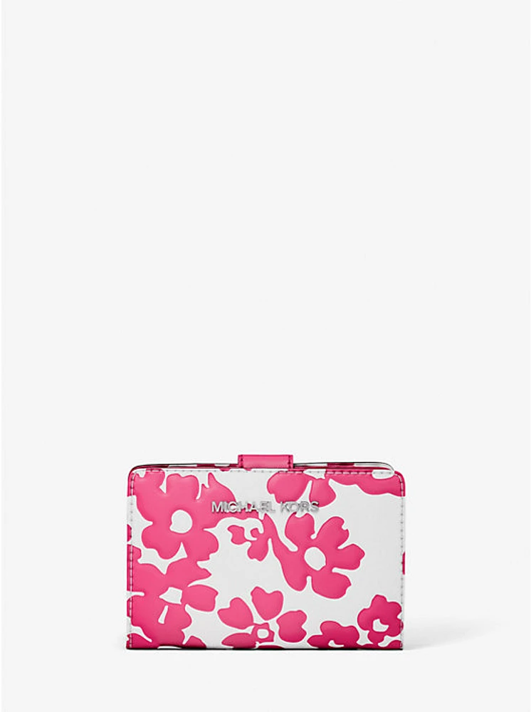 Billetera plegable Jet Set mediana con estampado floral