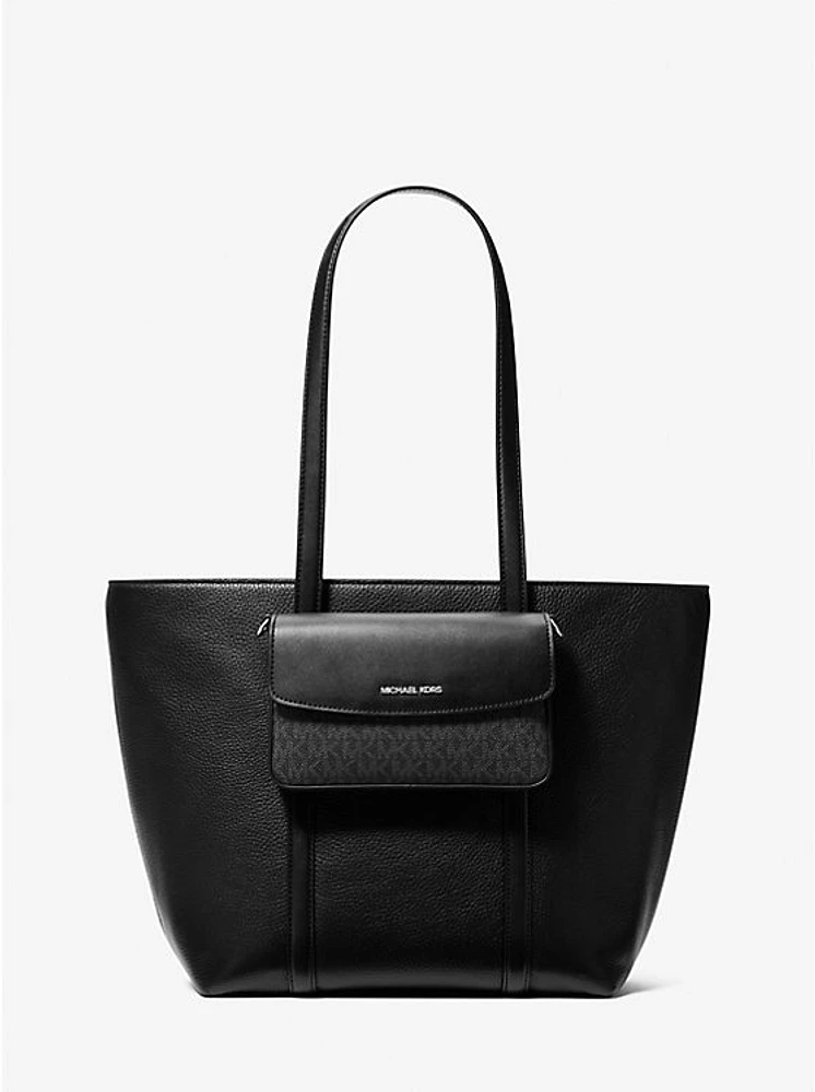 Jet Set Large 2-in-1 Pebbled Leather Tote Bag