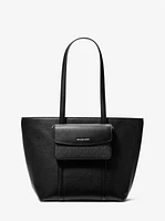 Jet Set Large 2-in-1 Pebbled Leather Tote Bag