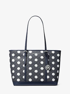 Bolso tote Jet Set grande con logotipo exclusivo y lunares