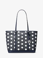 Bolso tote Jet Set grande con logotipo exclusivo y lunares