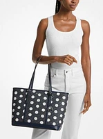 Jet Set Large Polka Dot Signature Logo Tote Bag