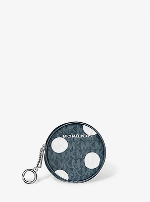 Jet Set Small Polka Dot Signature Logo Coin Pouch