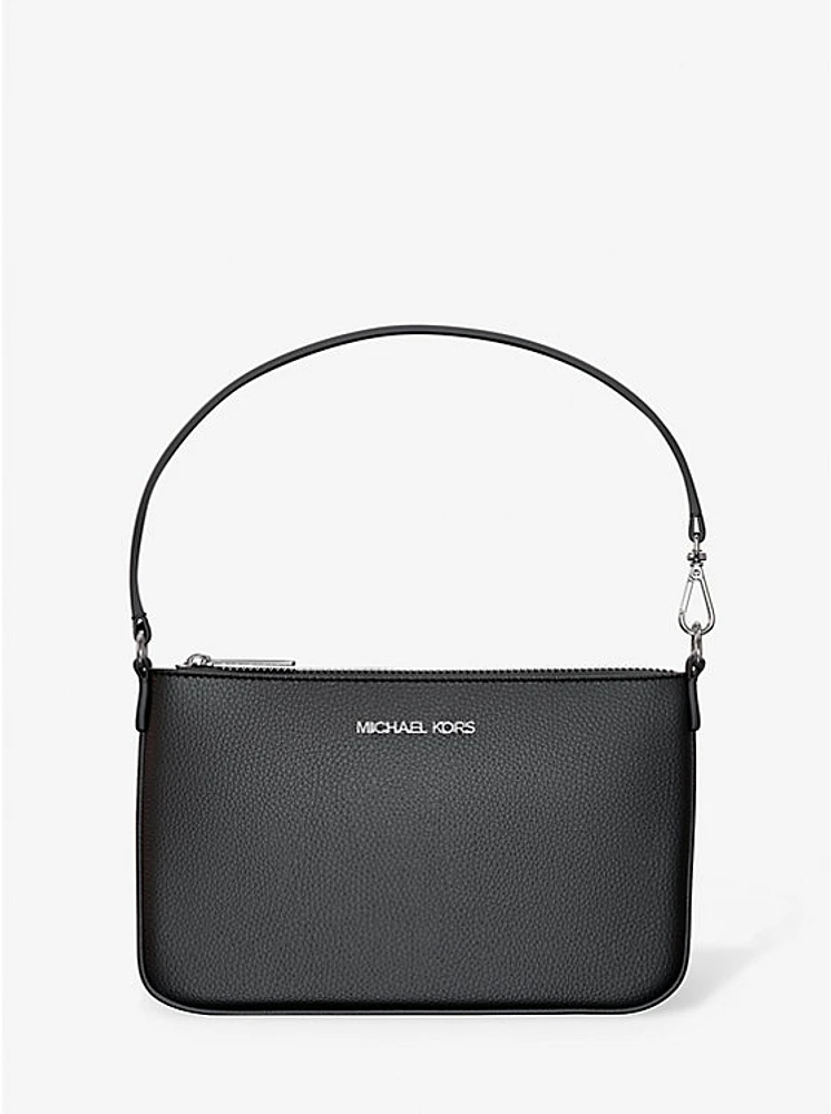 Jet Set Small Pebbled Leather Convertible Wristlet