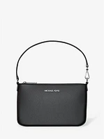 Jet Set Small Pebbled Leather Convertible Wristlet